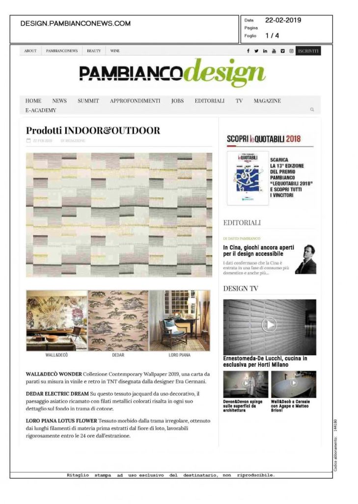 Pambianco Design - February 2019 - Italy